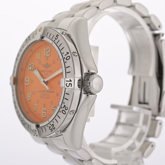 Breitling Superocean A17040 42mm Orange Automatic Men's Watch - Picture 6 of 13